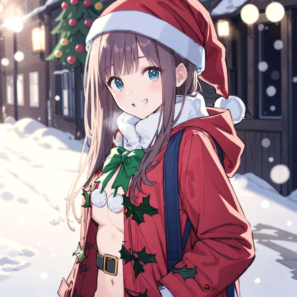 「あたしのサンタコスってどうよ？」 | の人気AIイラスト・グラビア