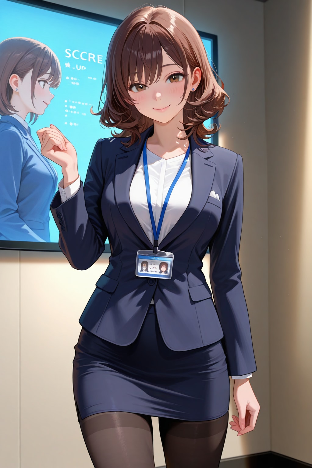 プレゼンするOLさん | の人気AIイラスト・グラビア