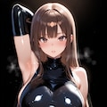 腋と黒ラバーのドレス 2枚目