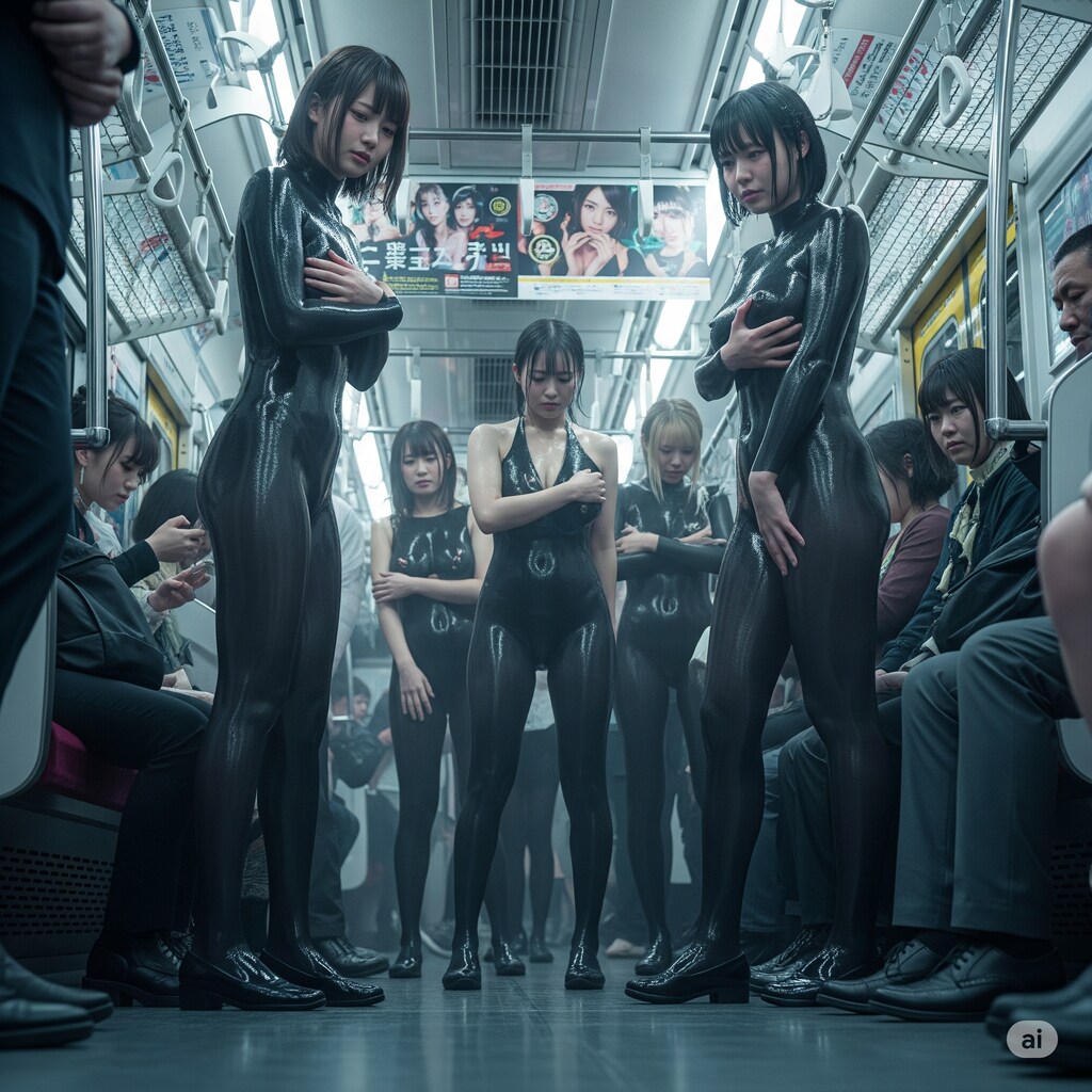 近未来世界でも透けるのは恥ずかしい