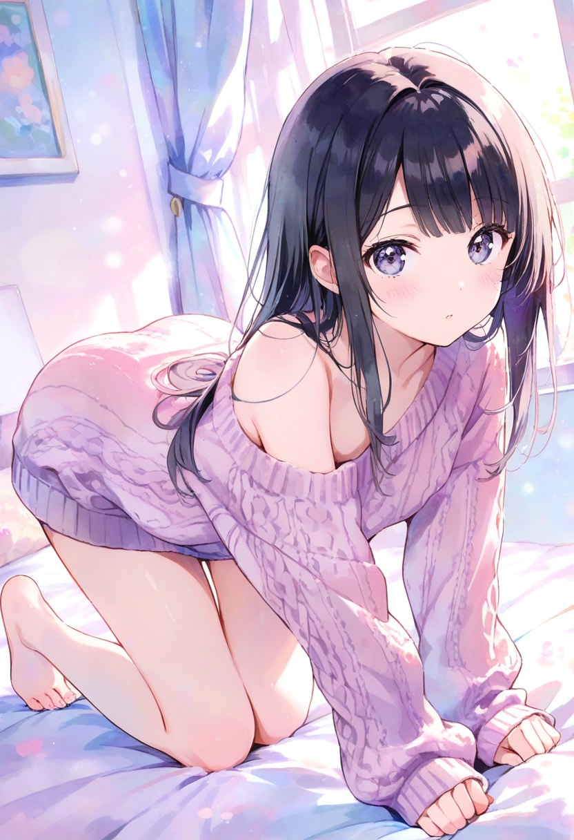 crochet sweater | の人気AIイラスト・グラビア