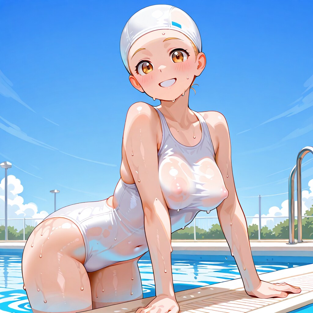 白競泳水着
