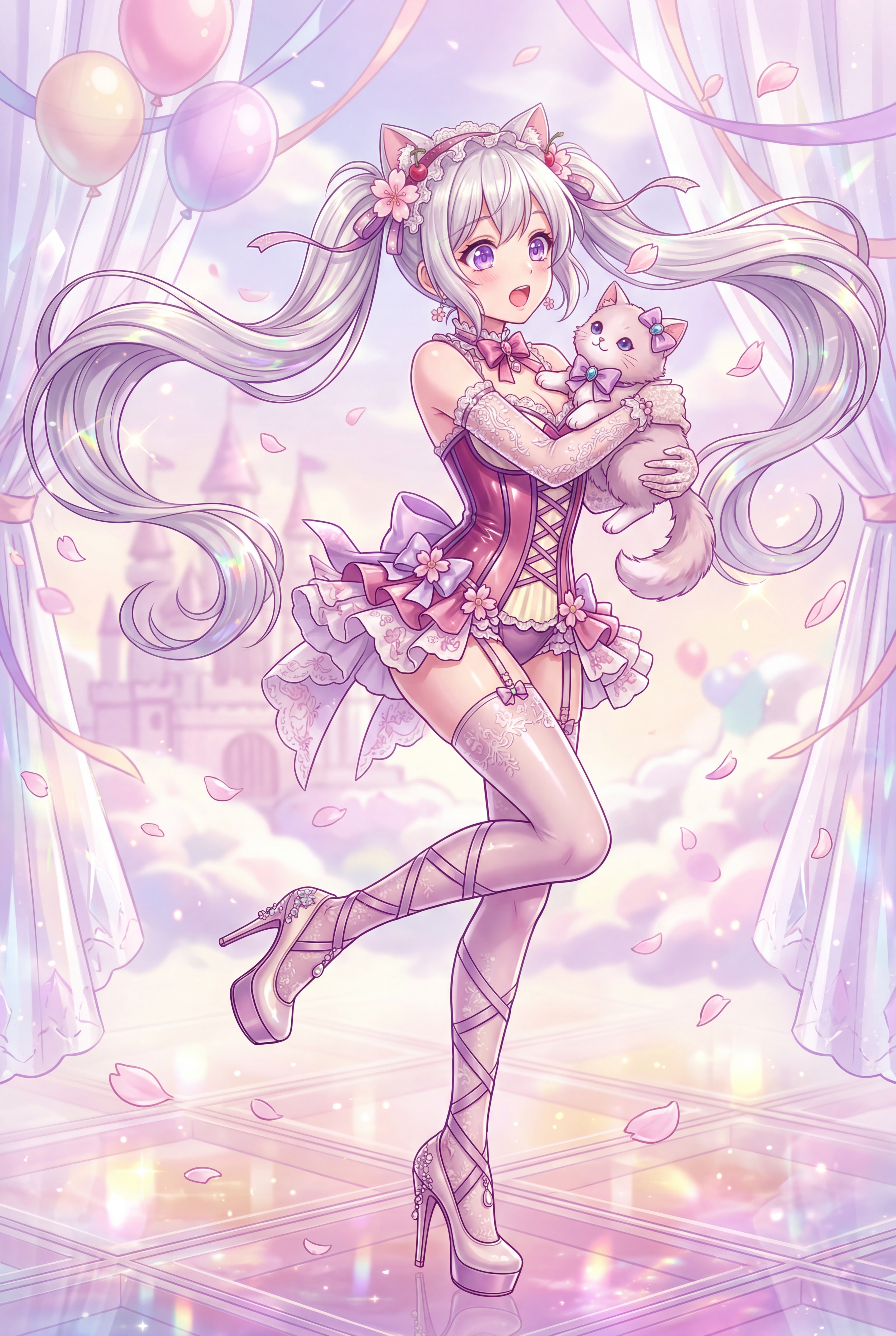 桜夢糖華の微笑 | の人気AIイラスト・グラビア