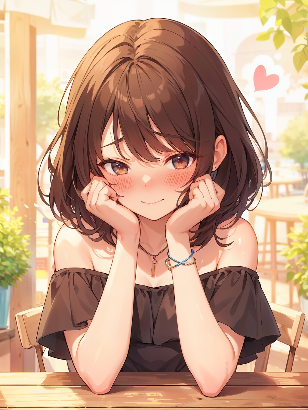 デートで照れる彼女