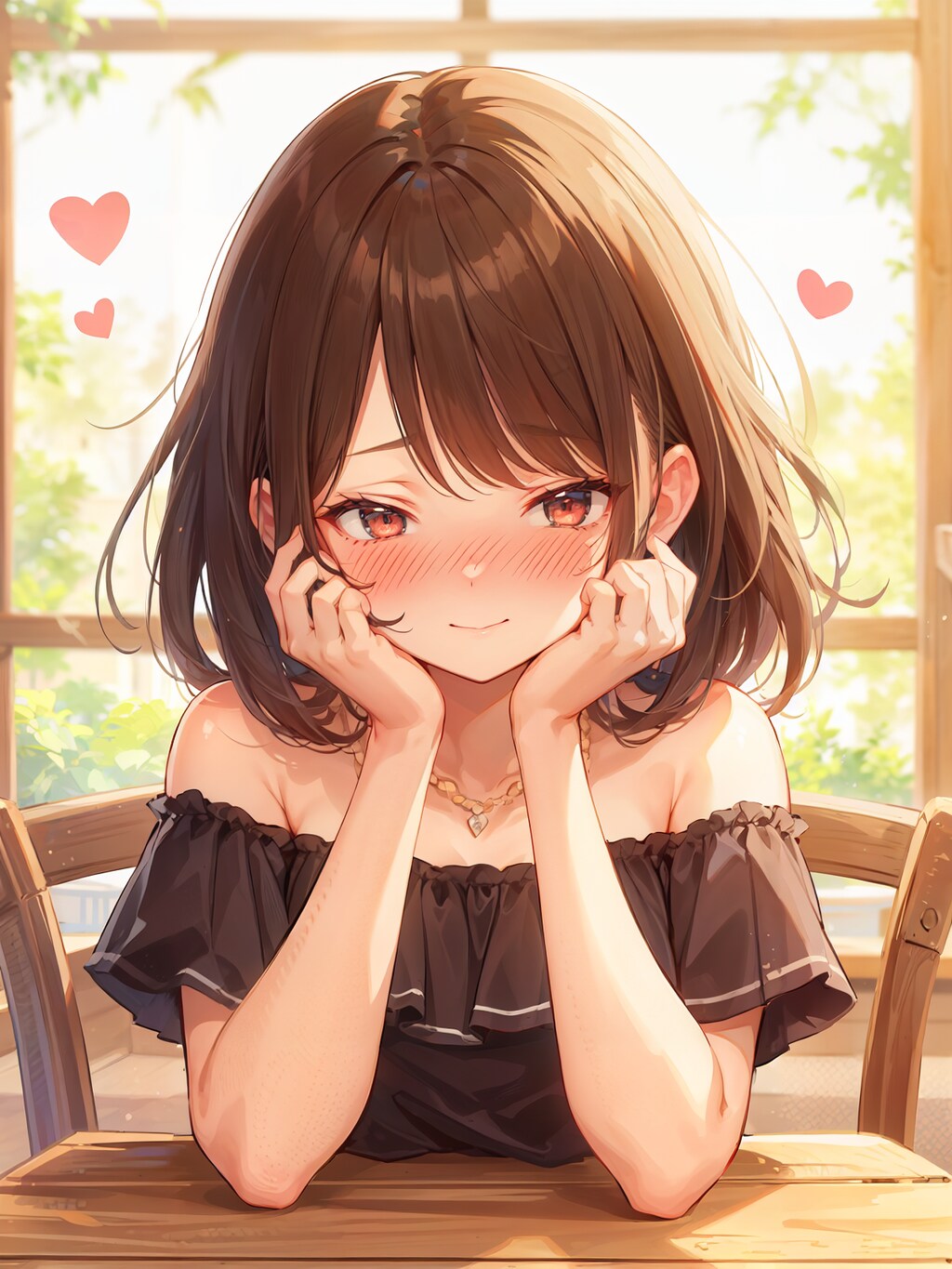 デートで照れる彼女