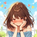 デートで照れる彼女 5枚目