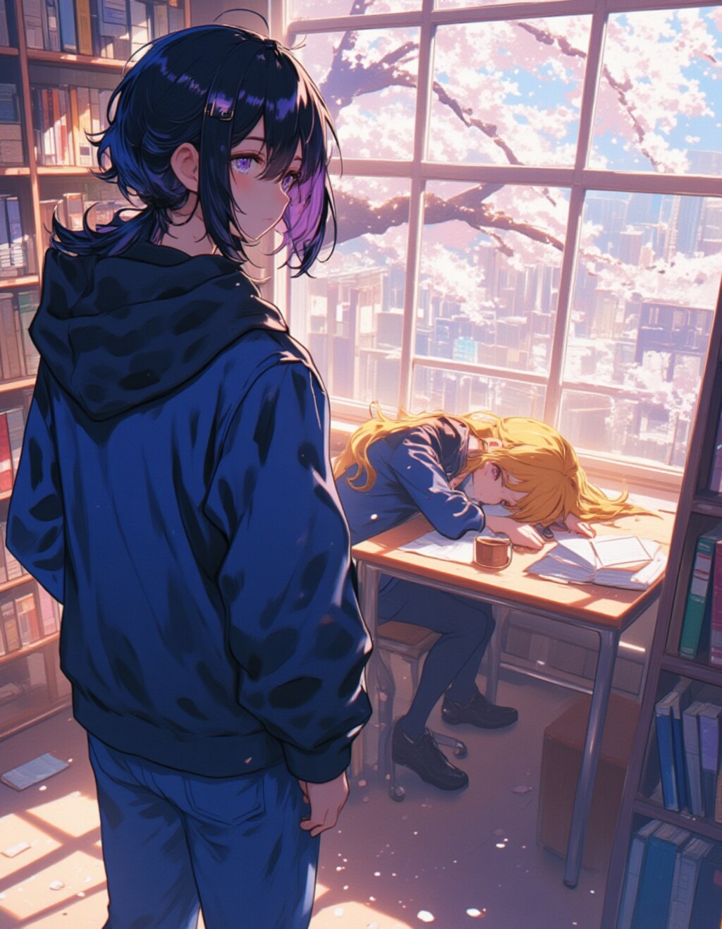 【樹海のかみさま】図書室での再会：かみさまに似た女の子