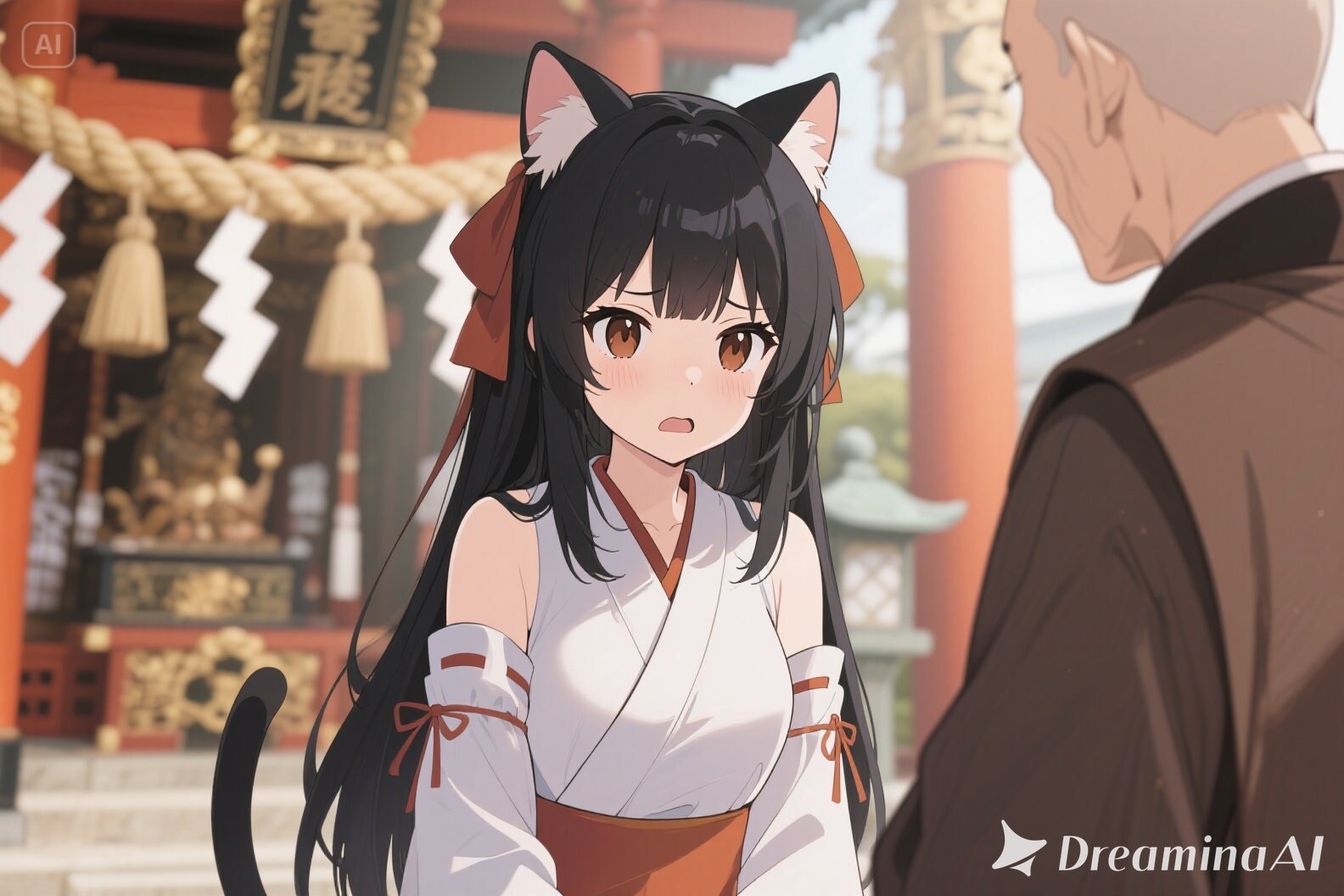 大惨寺住職に説教されるさくらちゃん | の人気AIイラスト・グラビア