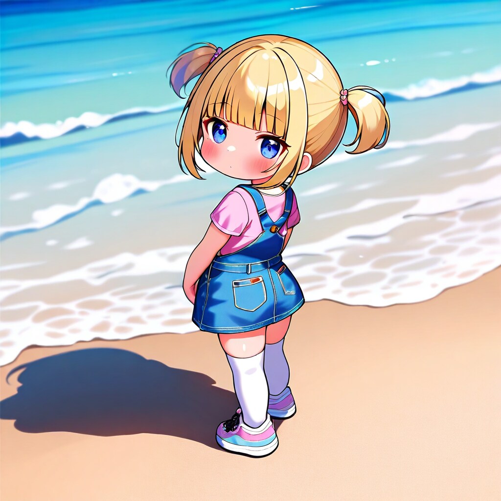 海を眺めてる後ろ姿