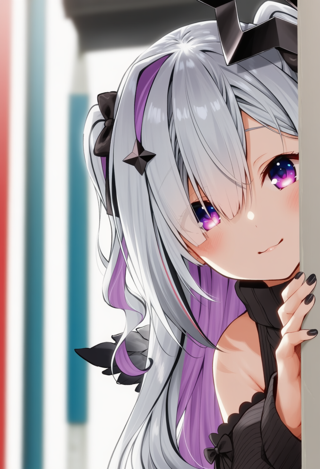 こなたちゃんが物陰からジッと見つめているだけ