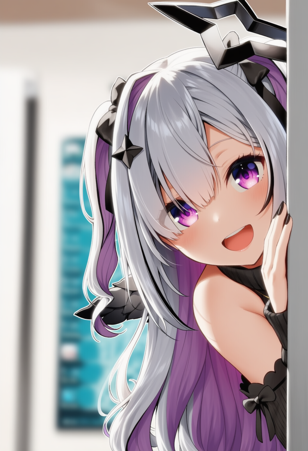 こなたちゃんが物陰からジッと見つめているだけ