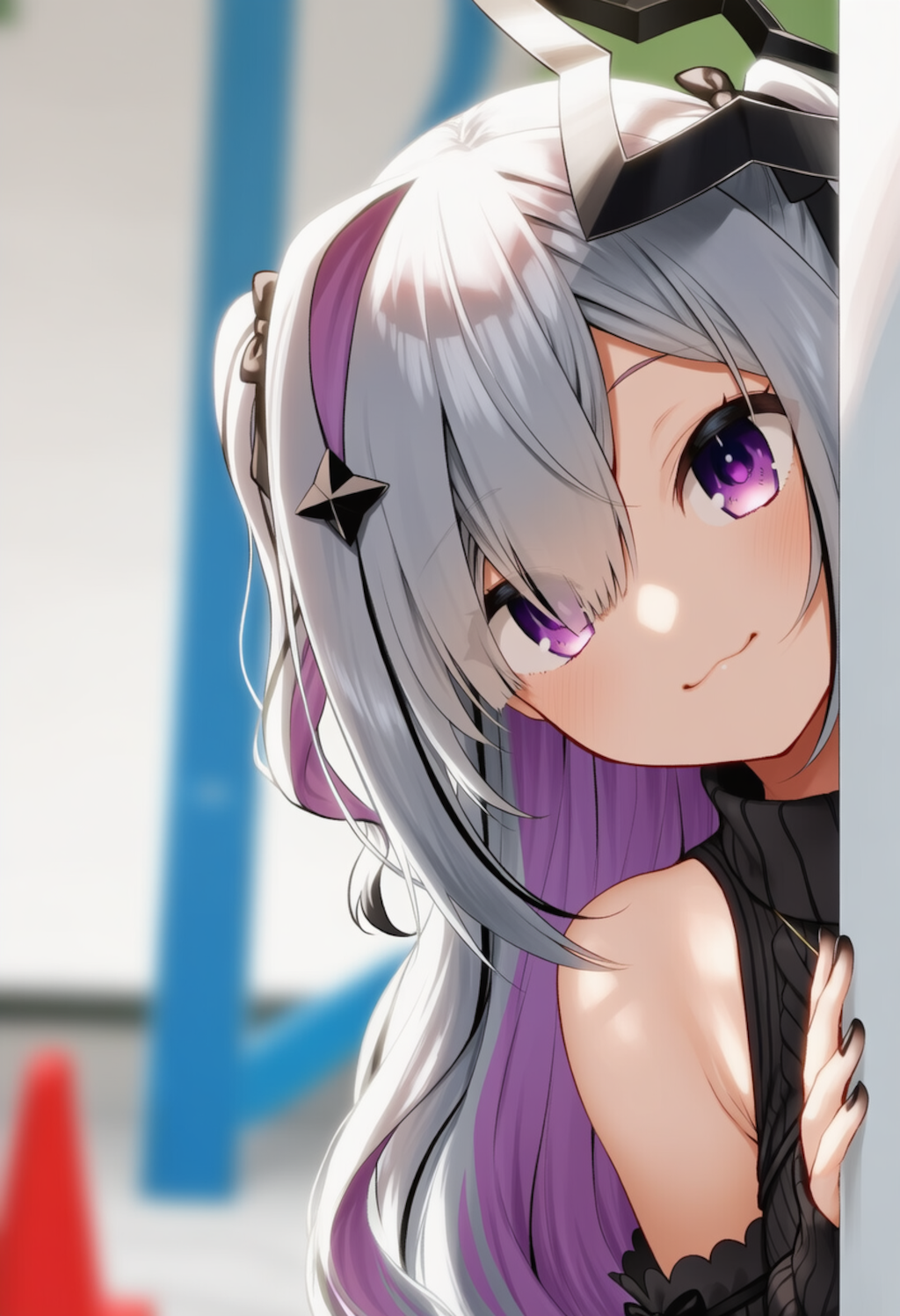 こなたちゃんが物陰からジッと見つめているだけ