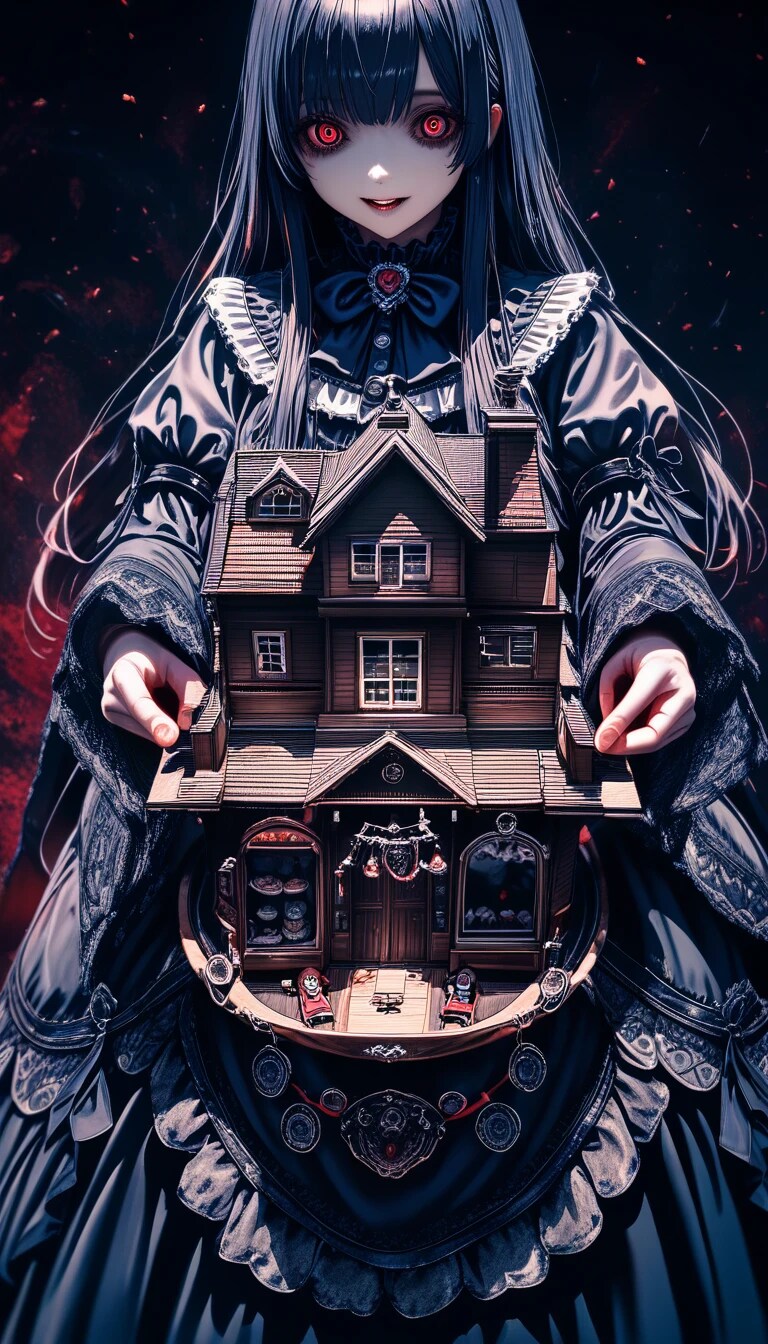 ちーむ『アナタノスムオウチヨ……』ゴスロリ系（ホラーver） | の人気AIイラスト・グラビア