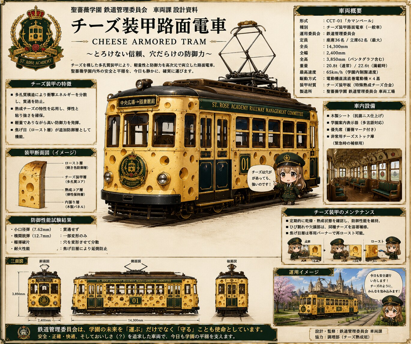 聖薔薇学園編〜チーズ装甲路面電車「カマンベール」〜