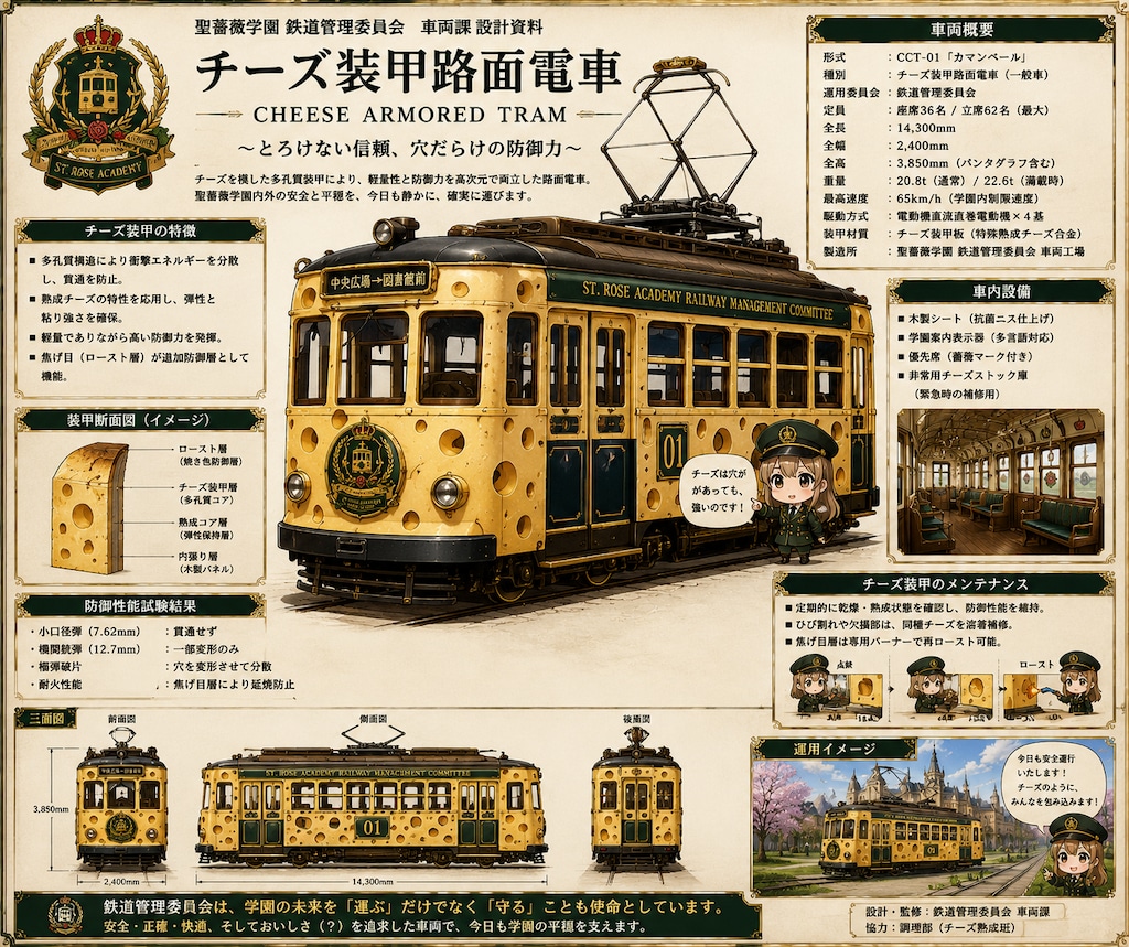 聖薔薇学園編〜チーズ装甲路面電車「カマンベール」〜