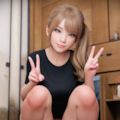 ※閲覧注意　ピースしながら排泄姿を見せる 2枚目