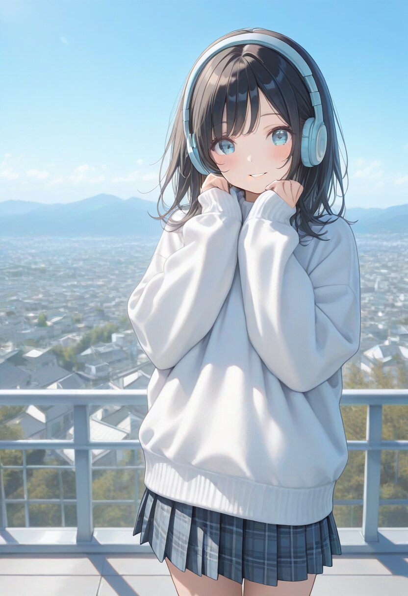 春の街角(ヘッドフォンの少女)(5)