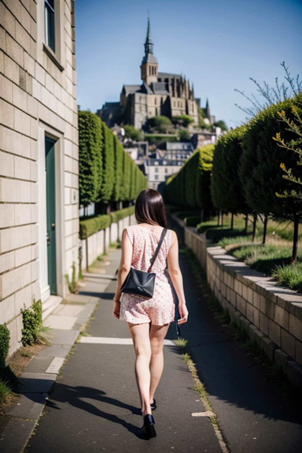 モンサンミッシェルを背景に。パート１