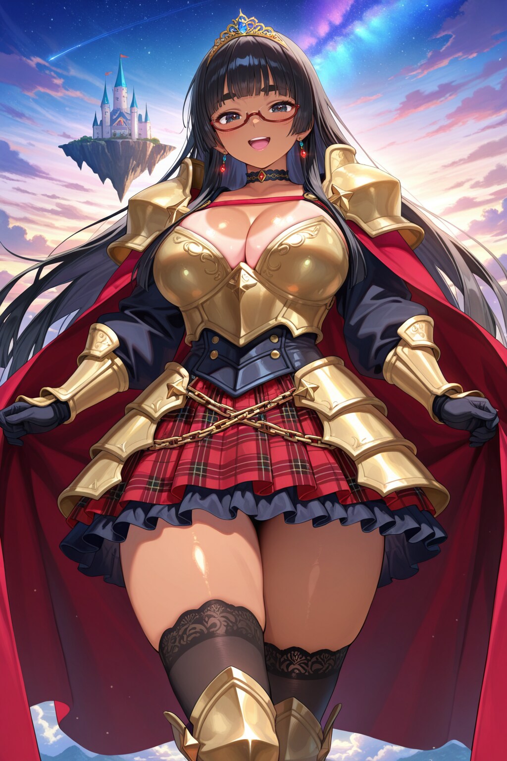 空飛ぶ城とアーマーお姉ちゃん