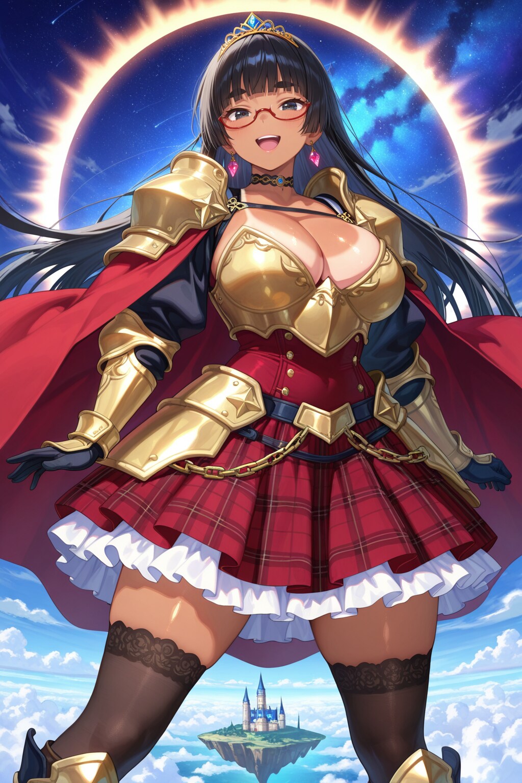 空飛ぶ城とアーマーお姉ちゃん