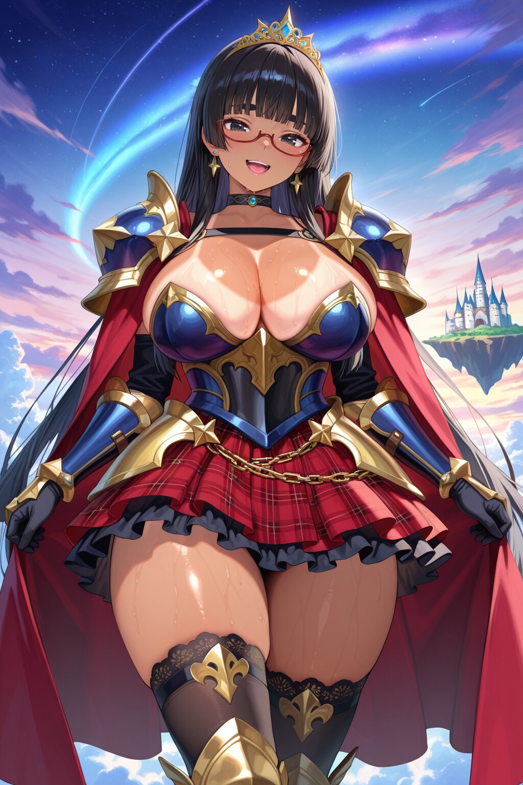 空飛ぶ城とアーマーお姉ちゃん