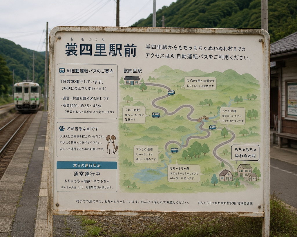もちゃもちゃぬわぬわ村営プールへのアクセス(バス)