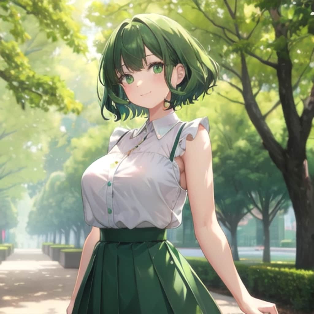 芽生ちゃん037「緑豊かなのって癒されるよね💚」