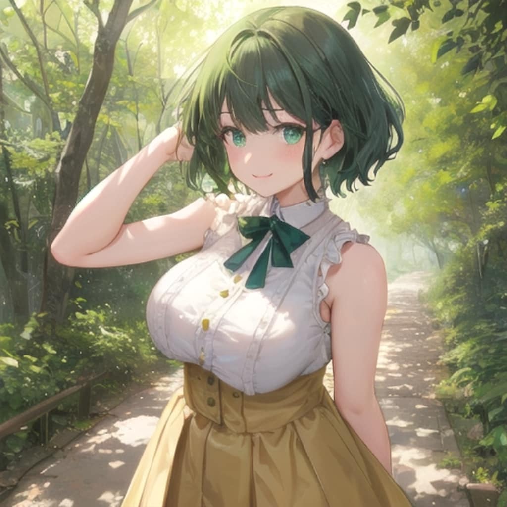 芽生ちゃん037「緑豊かなのって癒されるよね💚」