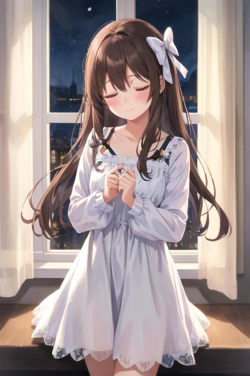 目をつむるなごみちゃん😞💐💛