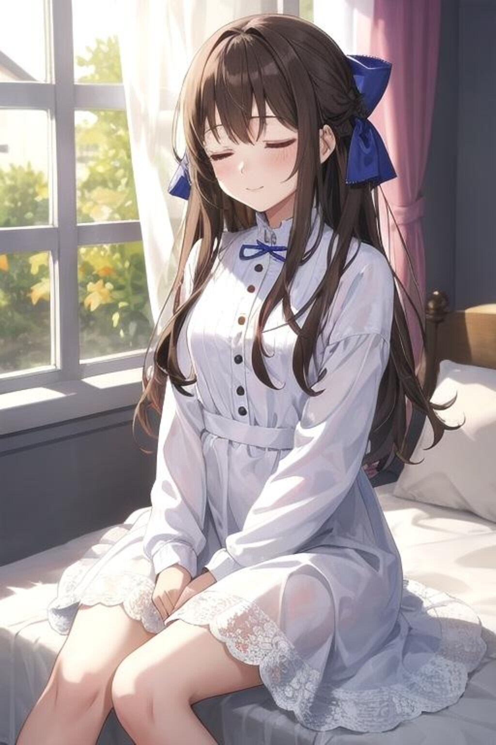 目をつむるなごみちゃん😞💐💛