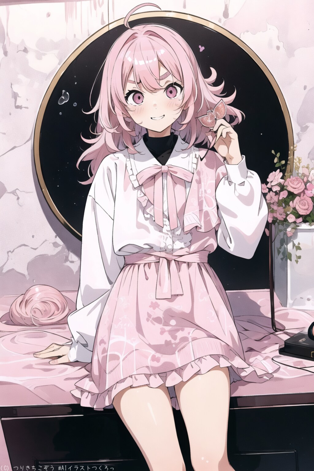 なんでこんなカッコさせたんスか？変態っすね。せ〜んパイ？