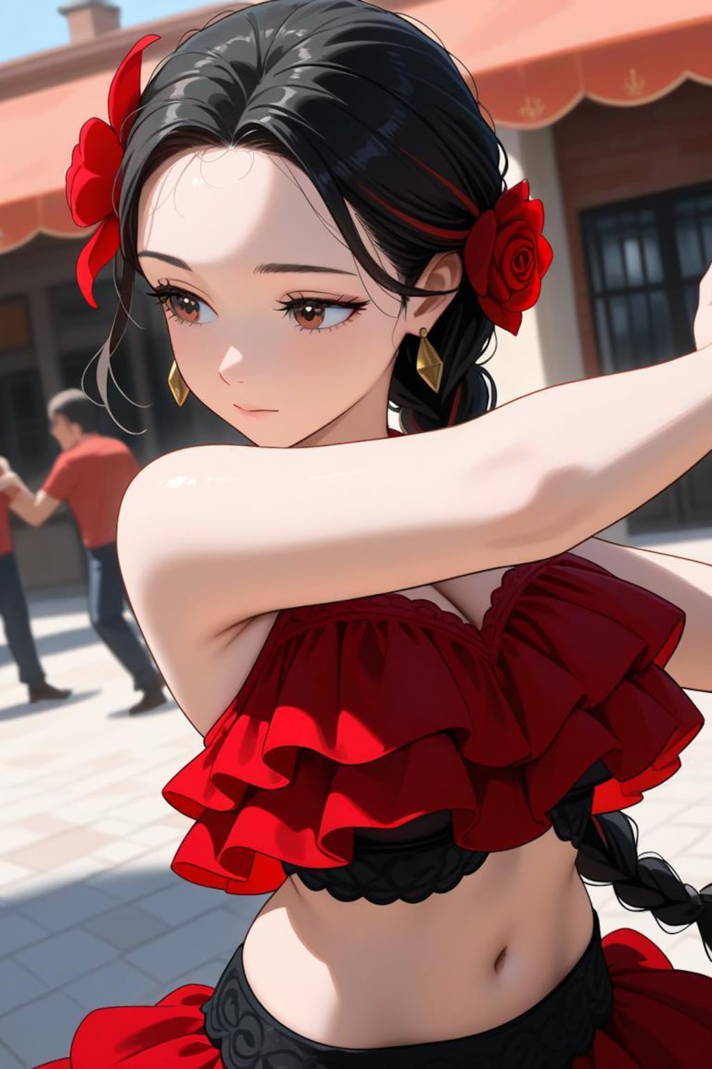 ヘソ出しフラメンコ