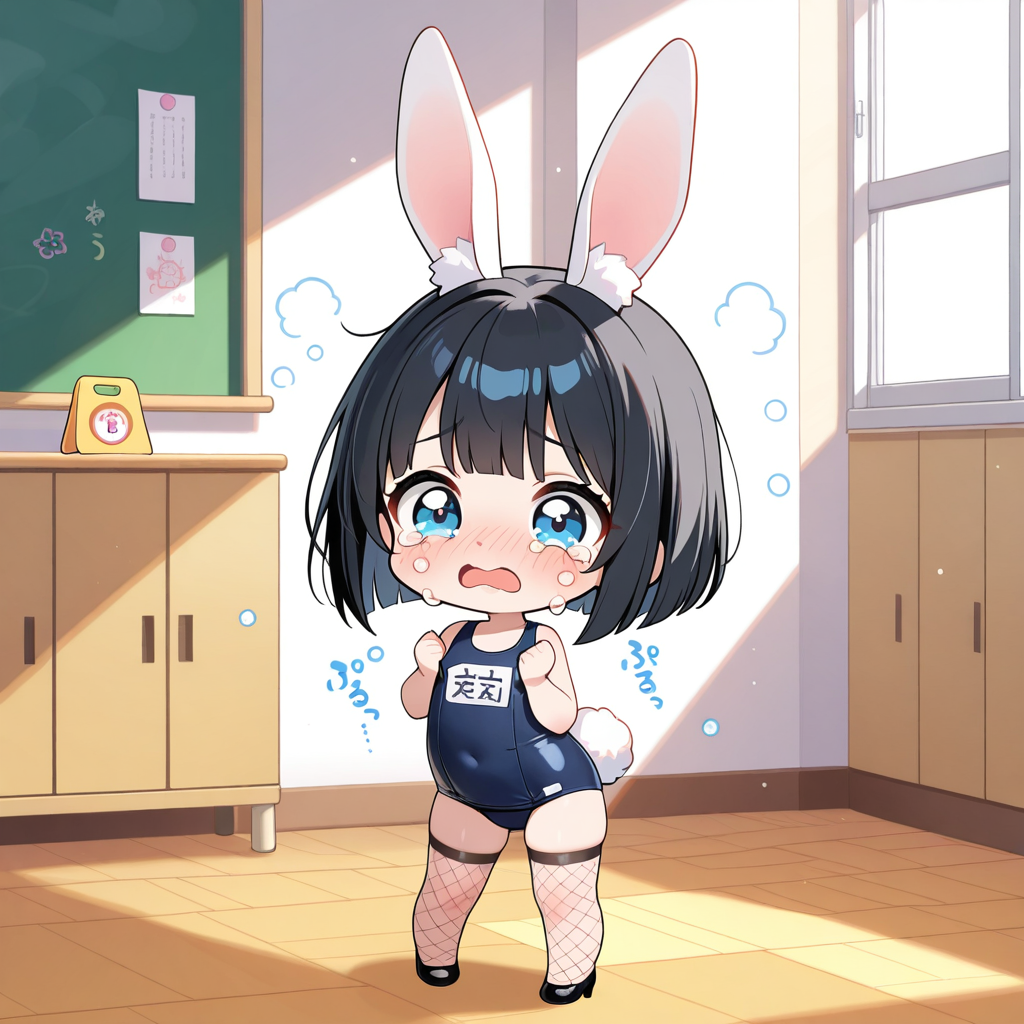 ちび過ぎるスク水バニーガール！！