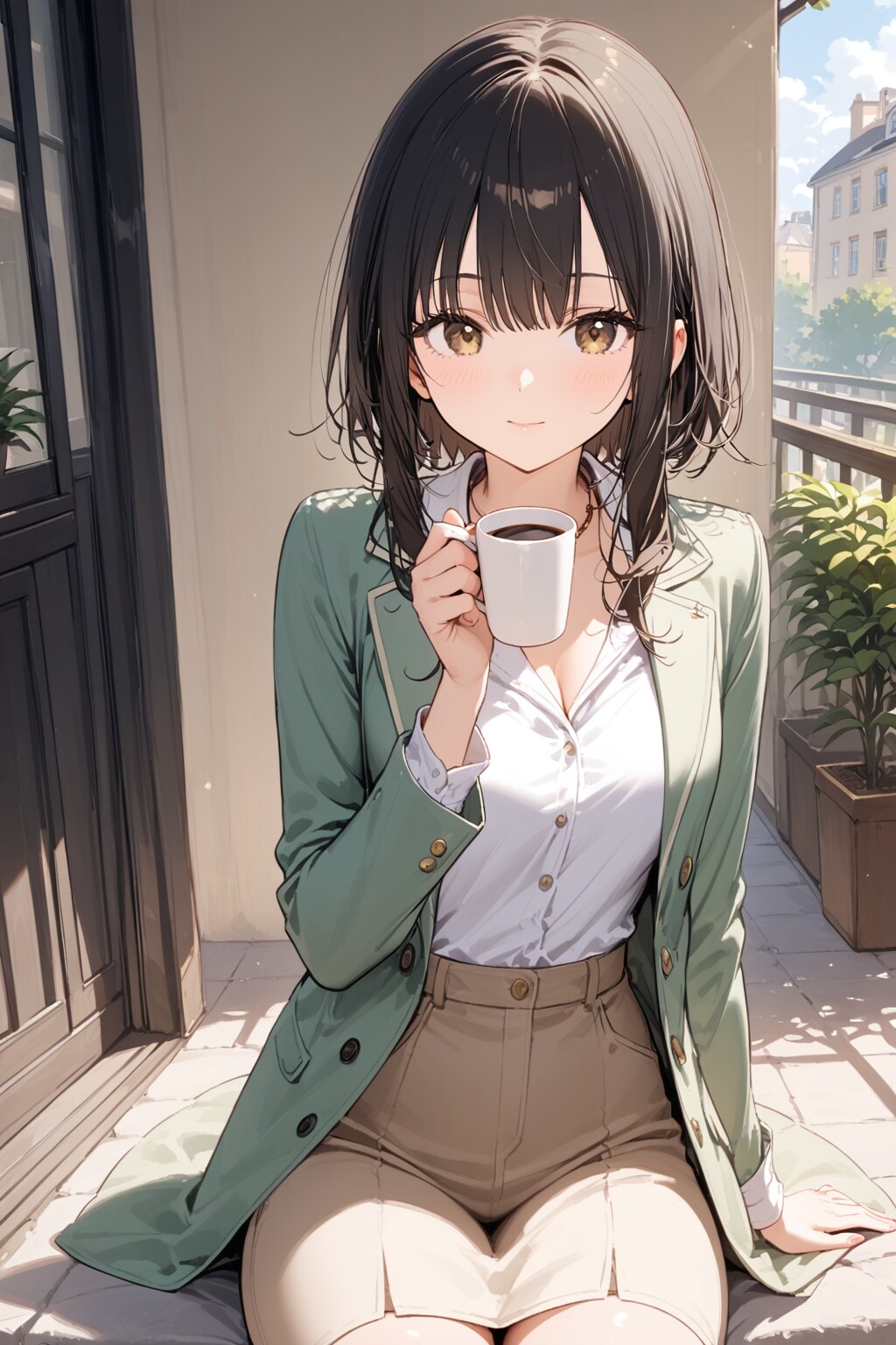 【春】カフェ・ベンチ・スポーティ | の人気AIイラスト・グラビア