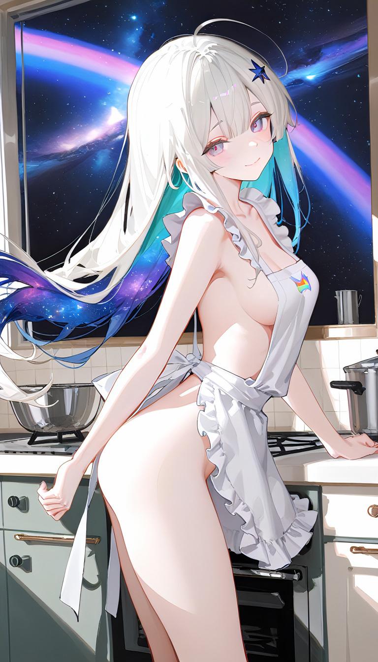 キッチンの君