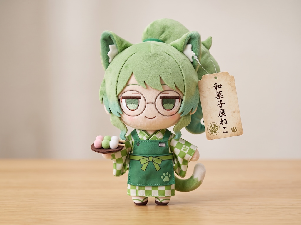 和菓子屋ねこのぬいぐるみ
