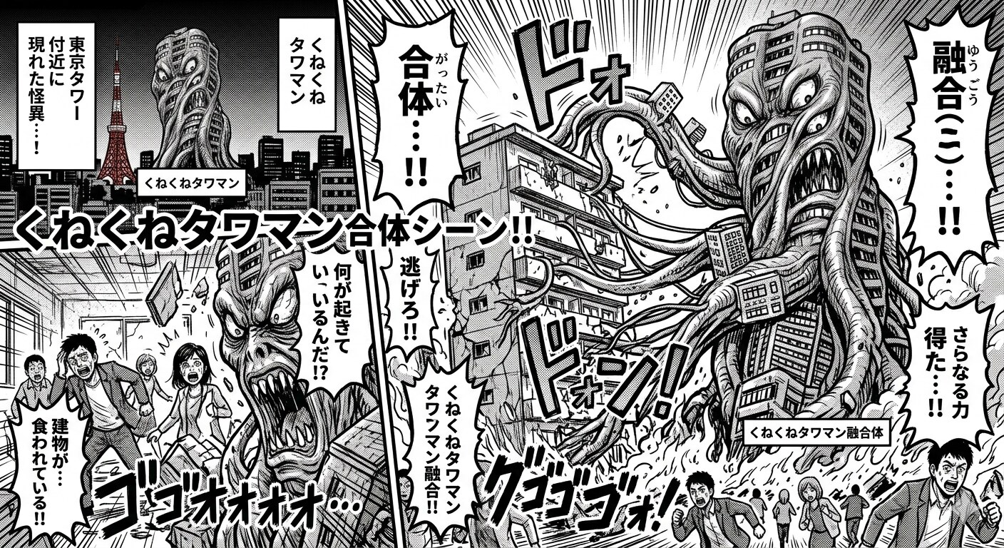 合体するくねくねタワマン | の人気AIイラスト・グラビア