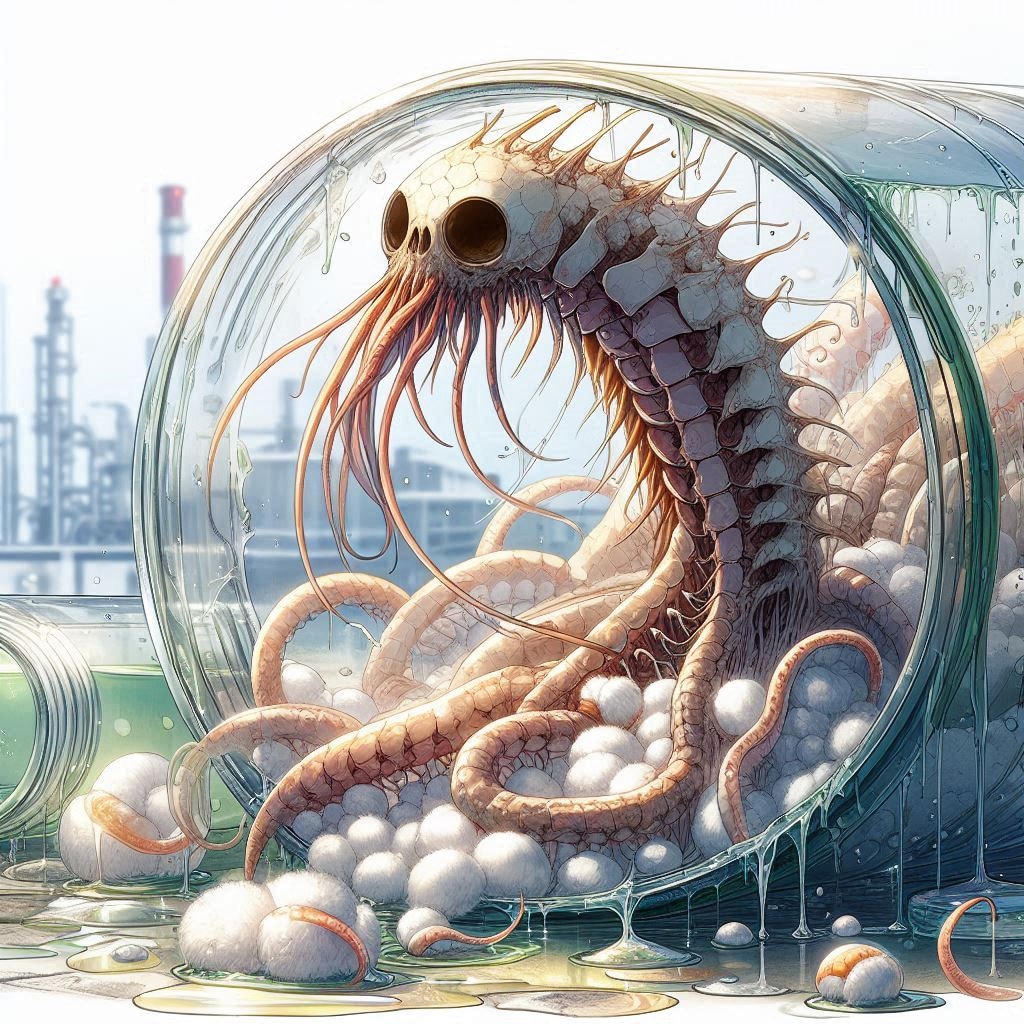 海沿いの工場地帯というのが恐ろしさに繋がる悪い絵・・・