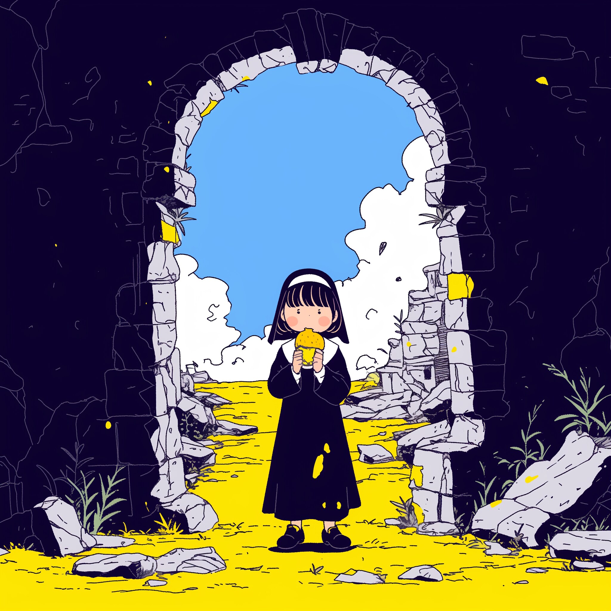 廃墟探索と一息ついて | の人気AIイラスト・グラビア