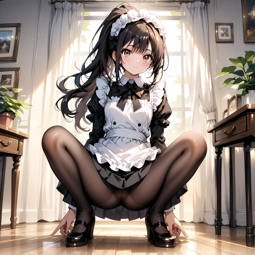 黒髪メイドちゃん