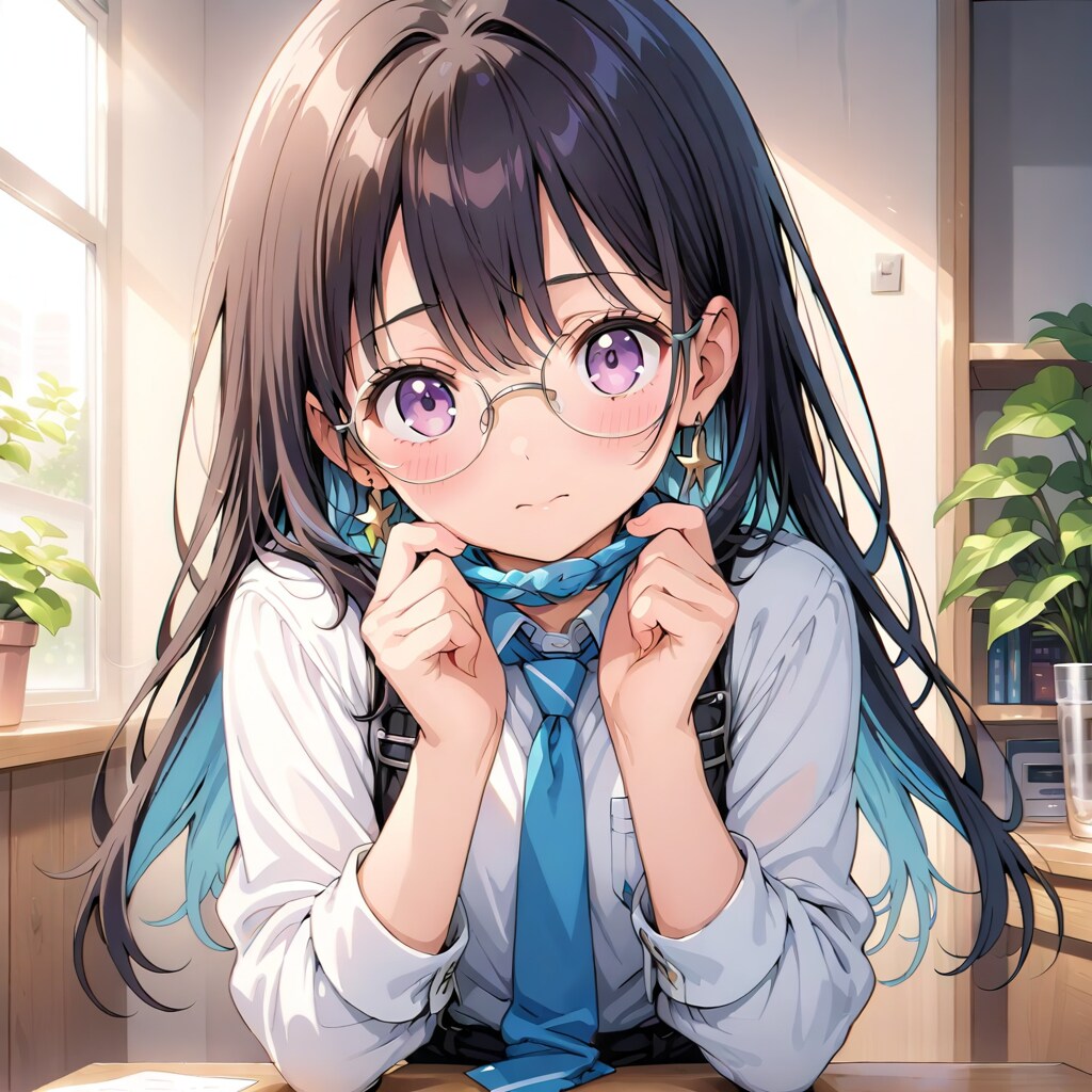 黒髪メガネとネクタイ