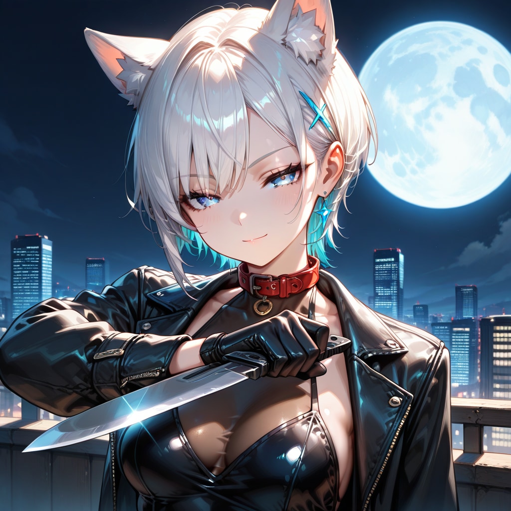 銀狼バウンティハンター  ver.ナイフ | の人気AIイラスト・グラビア