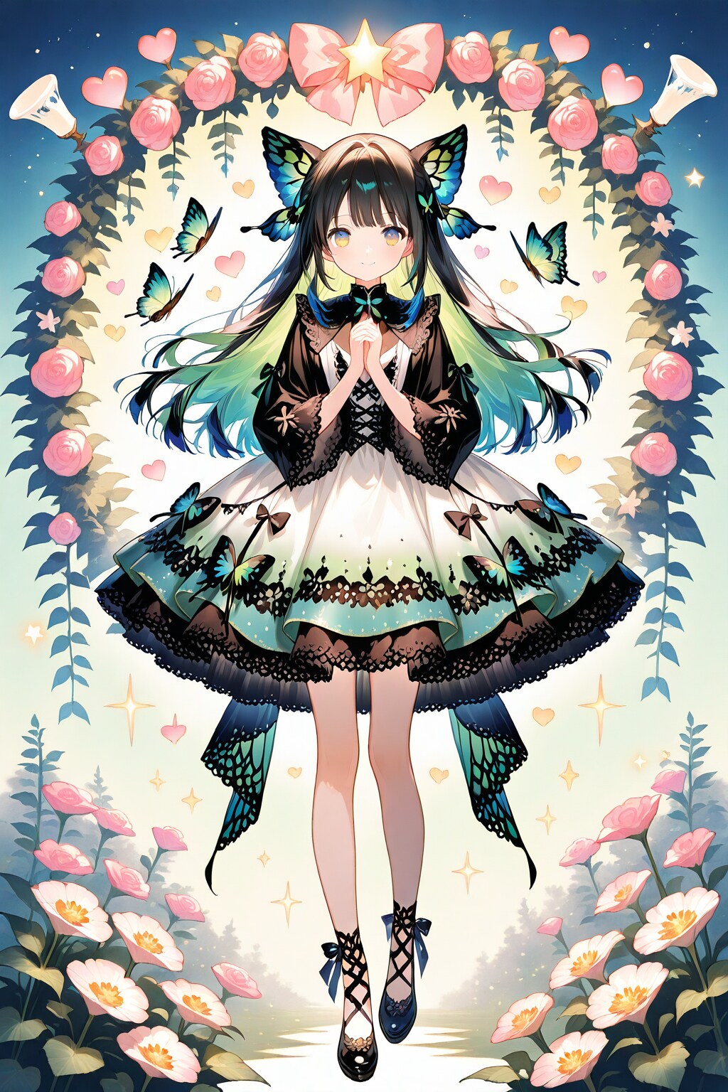 蝶のドレス | の人気AIイラスト・グラビア