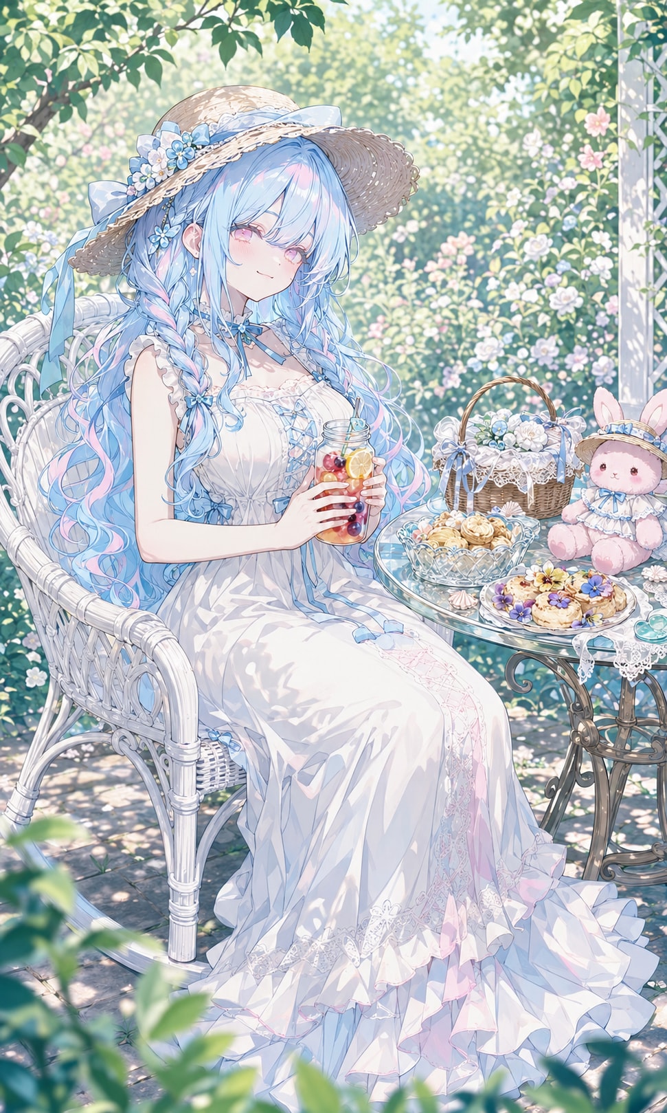 夏の庭で🍹