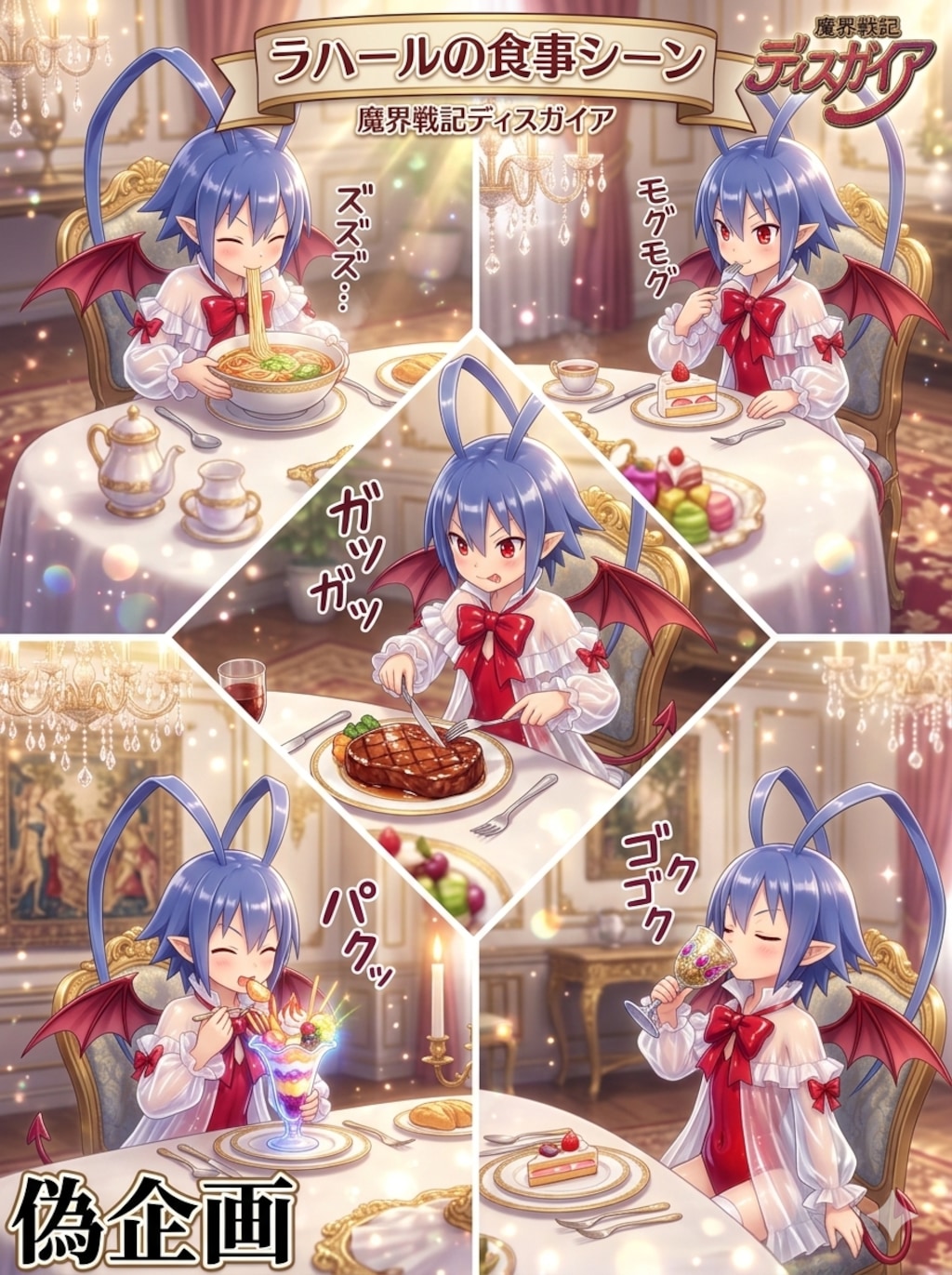 ラハールの食事シーン　魔界戦記ディスガイア