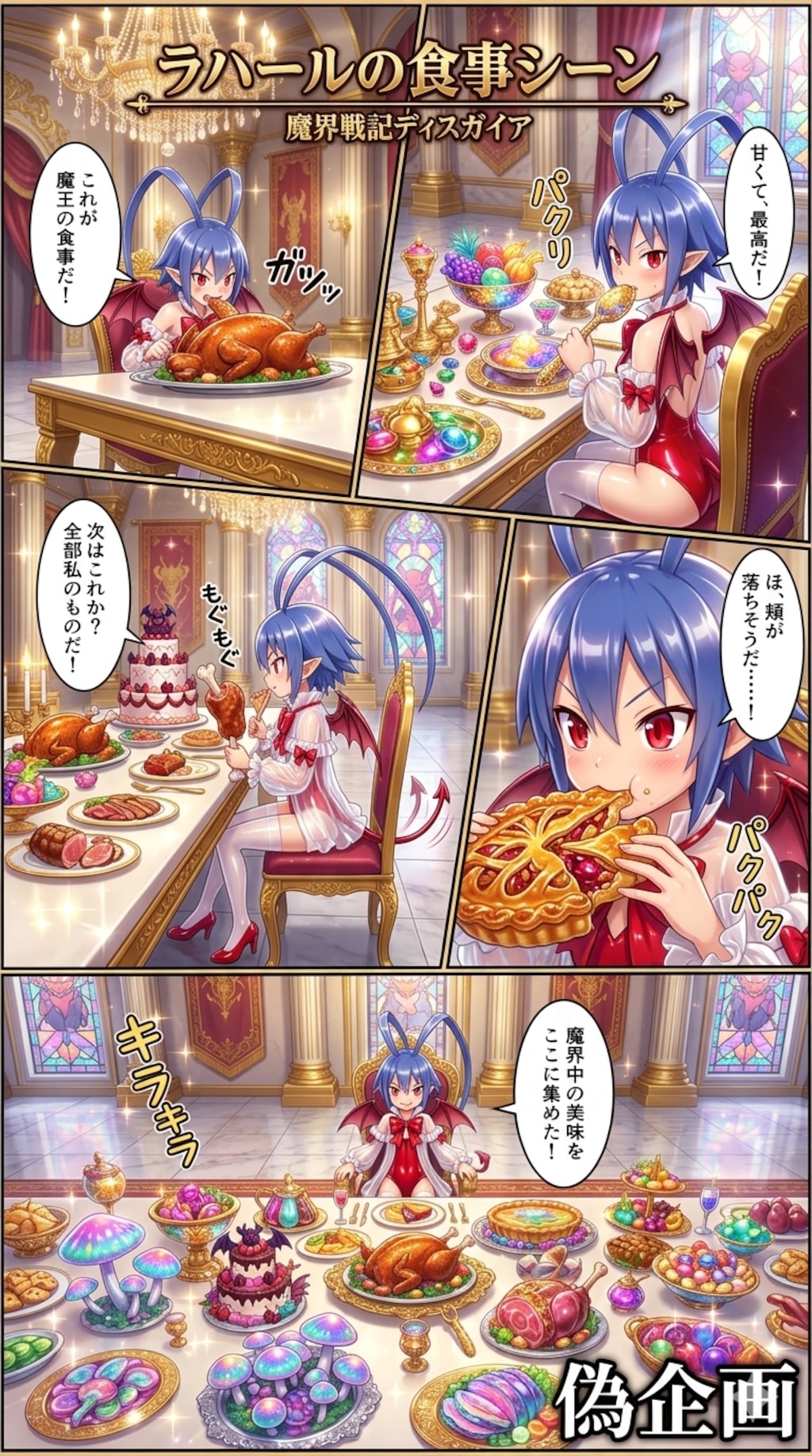 ラハールの食事シーン　魔界戦記ディスガイア