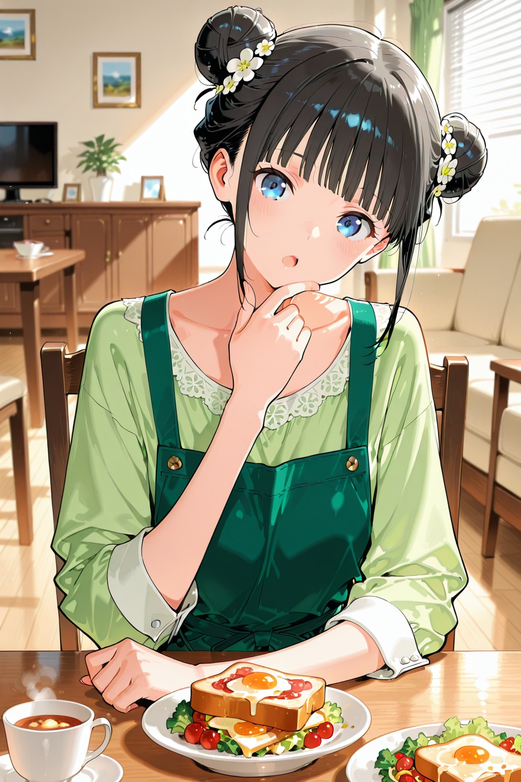 おだんごちゃん🍡✨と朝ごはん🍚✨　5/5