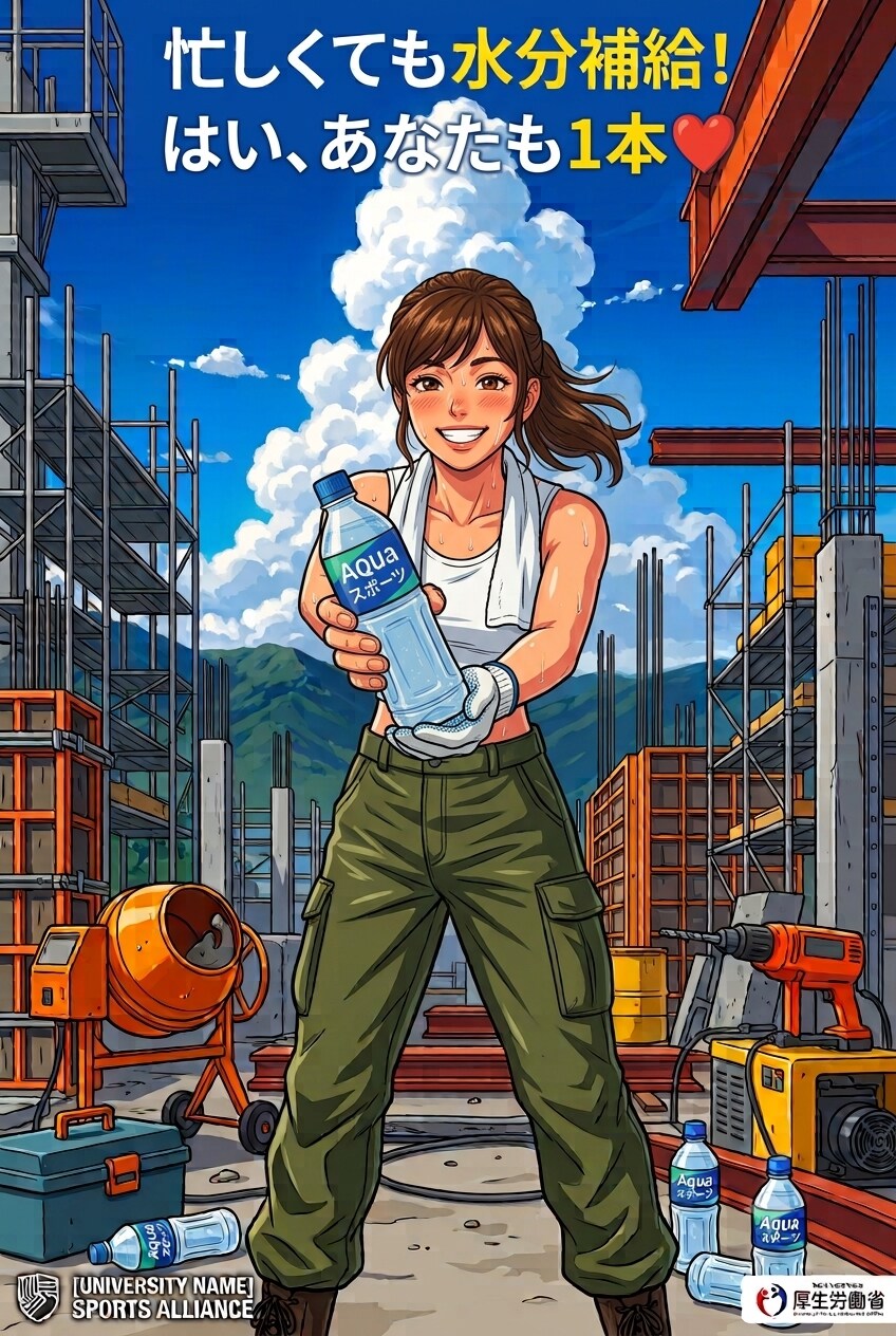今日もしっかり水分補給してね