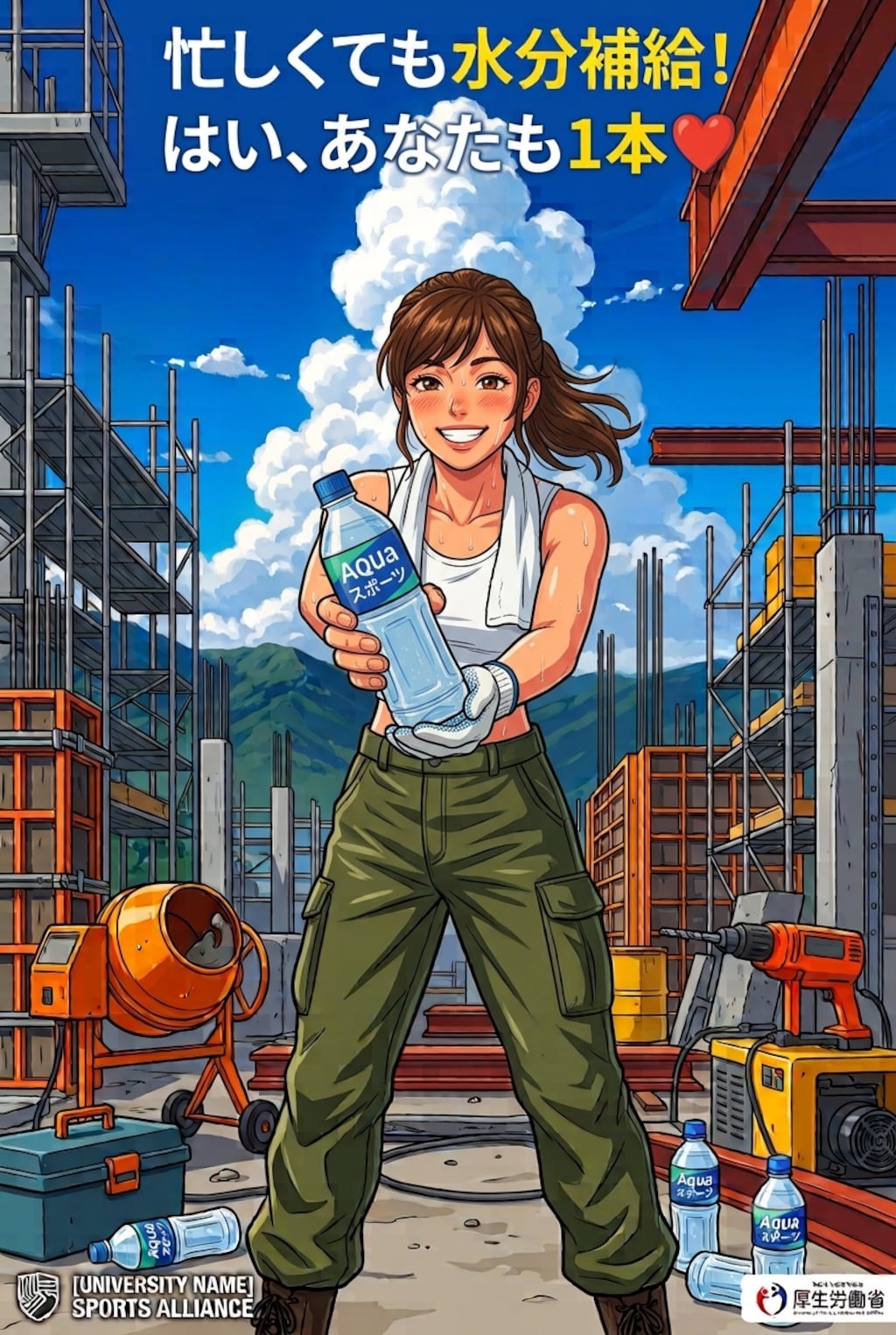 今日もしっかり水分補給してね