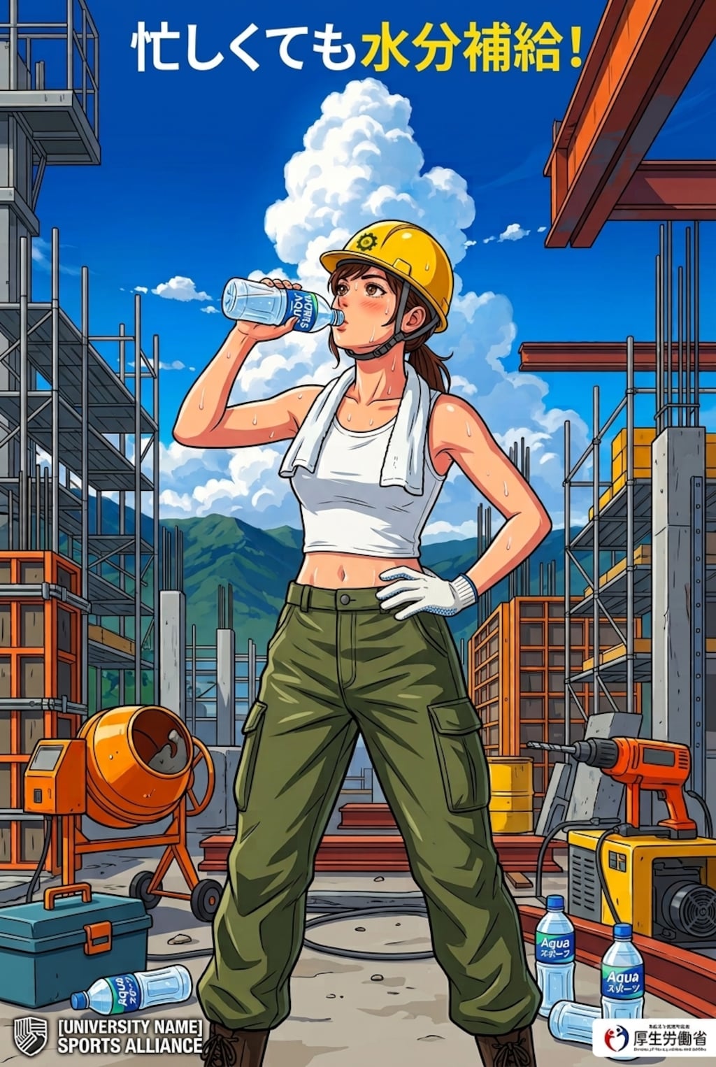 今日もしっかり水分補給してね